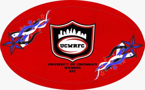 UCWRFC red rugby ball